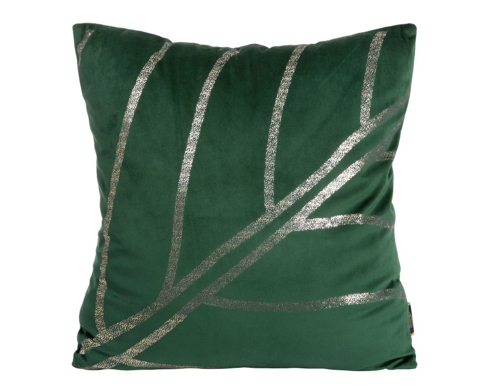 Zamatová obliečka na vankúš - Blink 38, zelená s lesklým vzorom  45 x 45 cm